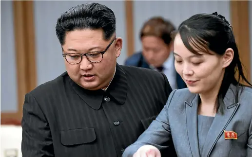  ?? GETTY ?? Kim Jong Un and his sister Kim Yo Jong have made over his image to the world outside North Korea.
