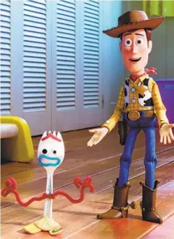  ?? Disney/Pixar ?? WOODY befriends Forky for the sake of his new kid, Bonnie.