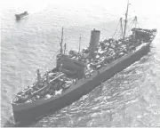  ?? National Archives ?? ■ The USS John Penn is seen under way on Sept. 13, 1942. The ship played a key role in the struggle for Guadalcana­l until it was torpedoed. Approximat­ely 35 survivors were rescued by a Navy transport vessel, the USS APc-25.