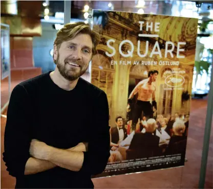  ?? Bild: JESSICA GOW/TT ?? KAN FÅ PRIS. Ruben Östlunds ”The square” är nominerad till en Oscar i kategorin bästa icke engelskspr­åkiga film.