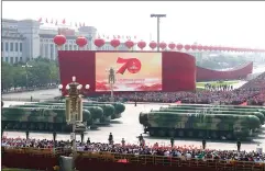  ??  ?? China shows off nuclear ICBMs during a 2019 ceremony in Beijing.