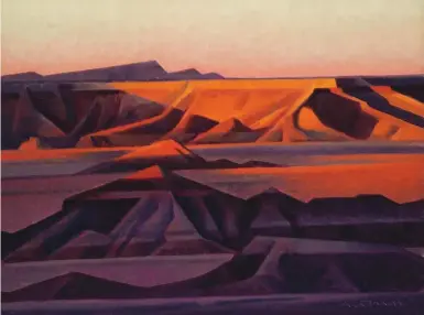  ??  ?? Ed Mell, Dry Seabed, 2001, oil on linen board, 12 x 16”. Courtesy Ed Mell Gallery. From Ed Mell’s Southwest: Five Decades at Desert Caballeros Western Museum.