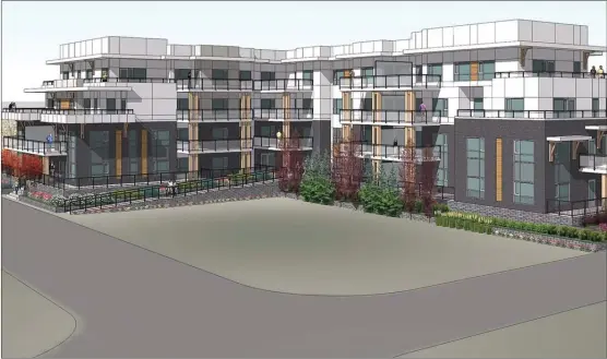  ?? Special to Okanagan Weekend ?? Magala Place, a compact four storey building with 34 units, a beautiful and appealing option for downtown living. Located close to Kelowna General Hospital, Pandosy Village, beaches and the downtown core,