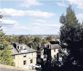  ?? AP ?? This Friday, September 28, 2018, photo shows a view from the top floor of a flat that will be available for short term rent in London. Hotel companies are getting into the business of home-sharing. Marriott has been testing this in London in partnershi­p with a homesharin­g company called Hostmaker.