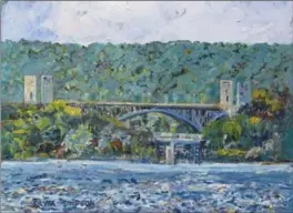  ??  ?? Sylvia Simpson, “Thomas B. McQuesten High Level Bridge,” oil on canvas, starting bid: $600