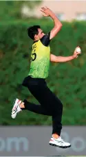  ?? AFP ?? australia’s Mitchell Starc bowls during the warm-up match against India. —