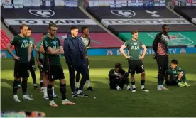  ??  ?? Tottenham reflect on their Carabao Cup final defeat by Manchester City at Wembley on Sunday. Photograph: Tom Jenkins/The Guardian