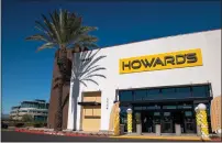 ?? COURTESY OF HOWARD’S ?? Howard’s has opened a store at the Murrieta Town Center at 39837 Alta Murrieta Drive. The company has 16 other Southland outlets.
