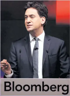 ?? Picture: PA ?? THREAT: Labour’s leader at Bloomberg headquarte­rs