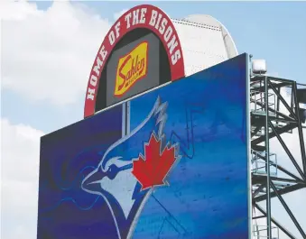  ?? JEFFREY T. BARNES/AP/FILES ?? The Toronto Blue Jays will play their 2020 home games at Sahlen Field in Buffalo, N.Y, Many of the team’s young stars are familiar with the park from their time with the Triple-a Bisons.