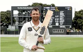  ?? GETTY IMAGES ?? Wellington batsman Devon Conway after his epic knock of 327 not out, the highest innings at the Basin Reserve, yesterday.