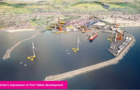  ?? ?? Artist’s impression of Port Talbot developmen­t