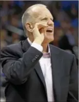  ?? AP Photo ?? Sixers coach Doug Collins shouts to his team in the third quarter of Friday’s game against the Oklahoma City Thunder.