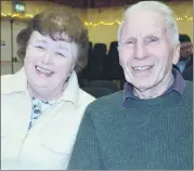  ?? (Pic: John Ahern) ?? Happy couple, Paddy and Catherine Feeney, from Chapel Street, Tallow, who attended ‘A Night With The Country Stars’ in Cappoquin Community Centre.