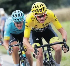  ?? CHRIS GRAYTHEN / GETTY IMAGES ?? With most of his top rivals out of action, Britain’s Chris Froome is that much closer to a Tour de France title.