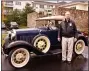  ?? ?? Wayne Barnes visited The Heritage of Green Hills with his Model A Convertibl­e.