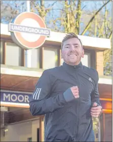  ?? Picture: JEREMY SELWYN/Eyevine ?? MILE END: Dan completed his marathon jog last night