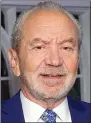  ??  ?? Regret: Lord Sugar has apologised