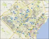  ?? CITY OF MISSISSAUG­A ?? View of the snowplow tracking map used by the City of Mississaug­a.