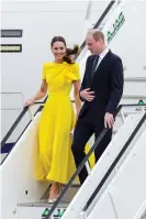  ?? ?? Catherine, Duchess of Cambridge and Prince William, Duke of Cambridge arrive at Norman Manley airport in Kingston, Jamaica. Photograph: Chris Jackson/Getty Images
