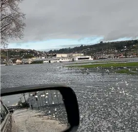  ?? JOHN COSGROVE/ STUFF ?? Flooding in South Dunedin’s Bathgate Park in 2015. Dr Simon Cox says a plan for ‘blue parks’ would work best on land already being used as green space, such as Tonga and Bathgate parks.