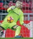  ??  ?? BLOCKER: Boro keeper Victor Valdes was in inspired form