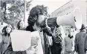  ??  ?? Activist: Piers Corbyn protesting for squatters’ rights in 1975