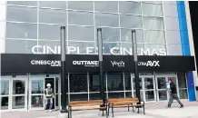  ?? DARREN MAKOWICHUK ?? The first phase of the Cineplex theatre in Seton will open this week after fire destroyed it last November.