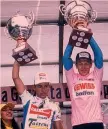  ?? ?? Il trionfo Domenico Bosatelli morto a 88 anni era il patron della Gewiss che vinse il Giro d’Italia 1994 col il russo Eugeni Berzin, 2° arrivò Marco Pantani