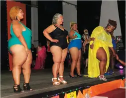 ??  ?? The plus-size ladies in the swimsuit round. Photo: Zolani Sinxo