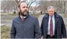  ?? THE ASSOCIATED PRESS ?? Rick Gates, left, with his lawyer Tom Green, departs Federal District Court, Wednesday, in Washington.