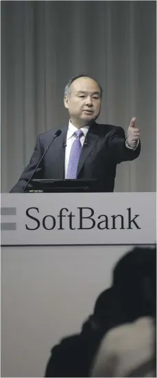  ?? Bloomberg ?? Masayoshi Son, chairman and chief executive of SoftBank, made huge gains on some of his many deals