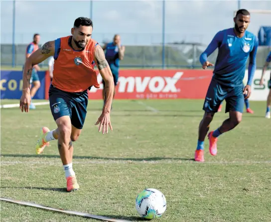  ?? FELIPE OLIVEIRA/ EC BAHIA/ DIVULGAÇÃO ?? Gilberto é o principal goleador do Bahia na temporada atual, com sete gols marcados. Cobiçado pelo Grêmio, atacante será titular diante do Flamengo