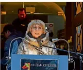  ?? FOTO: ANDREAS ENGEL ?? Neujahrsan­sprache von Bürgermeis­terin Denise Klein.