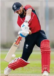  ?? Photo: Cricket HK ?? Hong Kong captain Nizakat Khan drives during his knock of 81 against Japan in the final of the East Asia Cup yesterday.