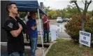  ?? Images ?? Protesters at a Loudoun county public schools board meeting in Ashburn, Virginia. Photograph: Andrew Caballero-Reynolds/AFP/Getty