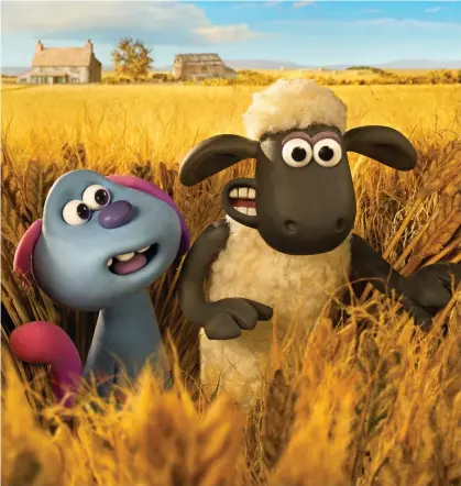  ??  ?? Field of baa-ley: Shaun is joined on a new adventure by his alien friend LU-LA in Farmageddo­n