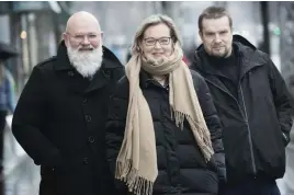  ?? FOTO: NIKLAS TALLQVIST ?? Här är HBL-trion med specialint­resse Norden: Richard Nordgren, Lena Skogberg och Jan-Erik Andelin.