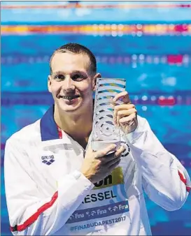  ?? FOTO: AP ?? Caeleb Dressel, siete oros como Phelps. Sin duda, el hombre del Mundial