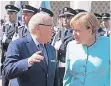  ?? FOTO: DPA ?? Präsident Essebsi und Kanzlerin Merkel gestern in Tunis.