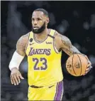  ?? FOTO: AP ?? LeBron James, con los Lakers