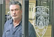  ??  ?? Actor Alec Baldwin leaving the NYPD’s Sixth Precinct.