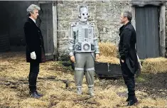  ??  ?? Showdown: The Doctor (Peter Capaldi), Mondasian Cyberman and The Master (John Simm)