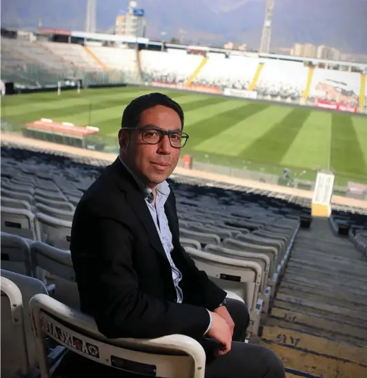  ?? ?? ► El abogado Matías Camacho (PS) es presidente del Club Social y Deportivo Colo Colo desde fines del 2022.