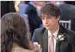  ??  ?? Brandon (David Lambert) and Grace (Meg DeLacy) try to work it out. FREEFORM