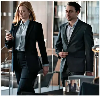  ?? ?? ALL IN THE FAMILY: Sarah Snook and Kieran Culkin in Succession