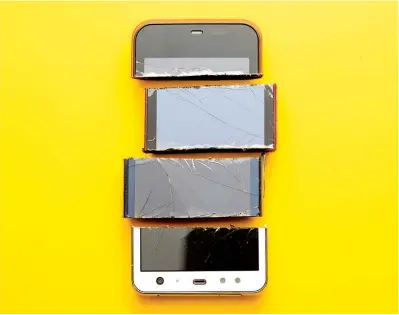  ??  ?? I’M LOSING YOU: The conspiraci­st might think the iphone’s breakable screen is a great way to boost sales.