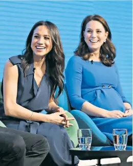  ??  ?? United: Meghan Markle with the Duchess of Cambridge