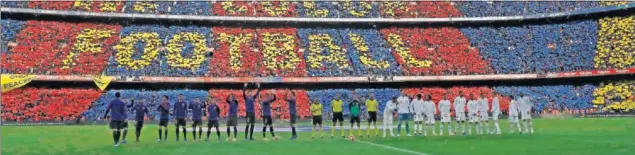  ??  ?? 28 DE OCTUBRE. Este es el ambientazo que se vivió en el Camp Nou en el partido de Liga de la primera vuelta, que se disputó en el Camp Nou (5-1).