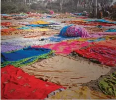  ?? Fotos: Ingeborg Anderson ?? Dieses Foto zeigt, wie die Farben Indiens Ines Roller zu jenen Bildern inspiriert haben, die jetzt in Bobingen zu sehen sind.